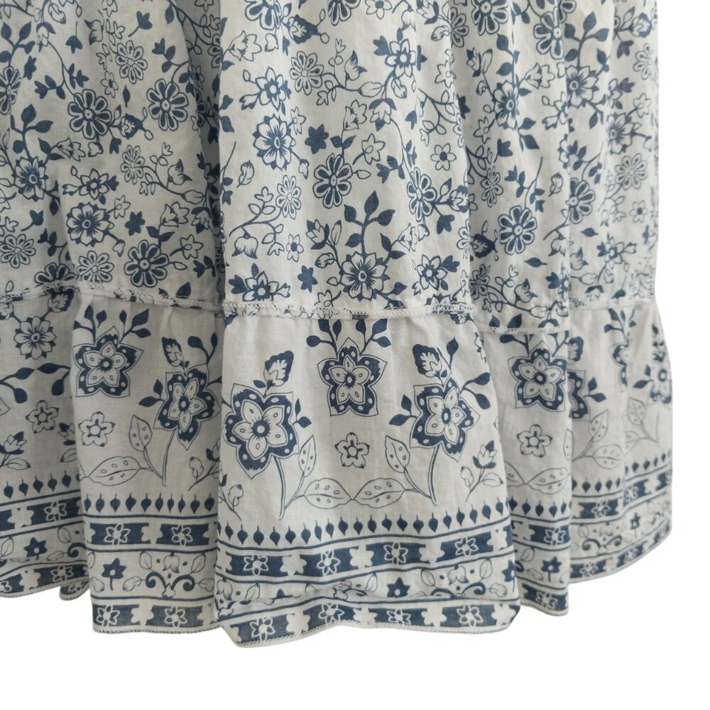 Ellos Plus Size Cotton Floral Long Skirt New Without Tags Size 14W Elastic Waist - Picture 3 of 7